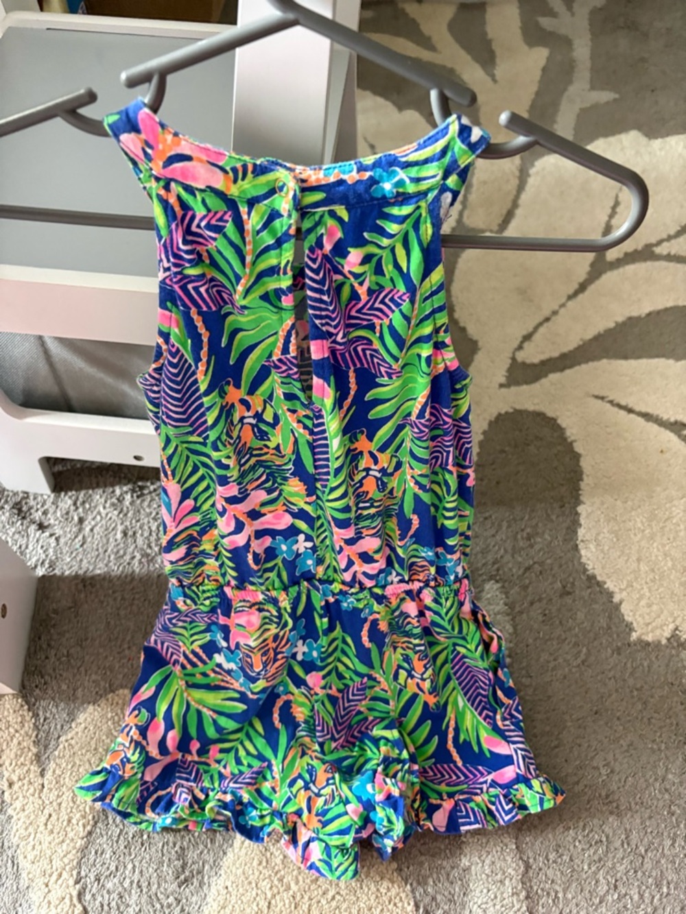 Lilly Pulitzer Toddler Girls Vibrant Pink & Blue Printed Sundress (5) - Picture 7 of 10